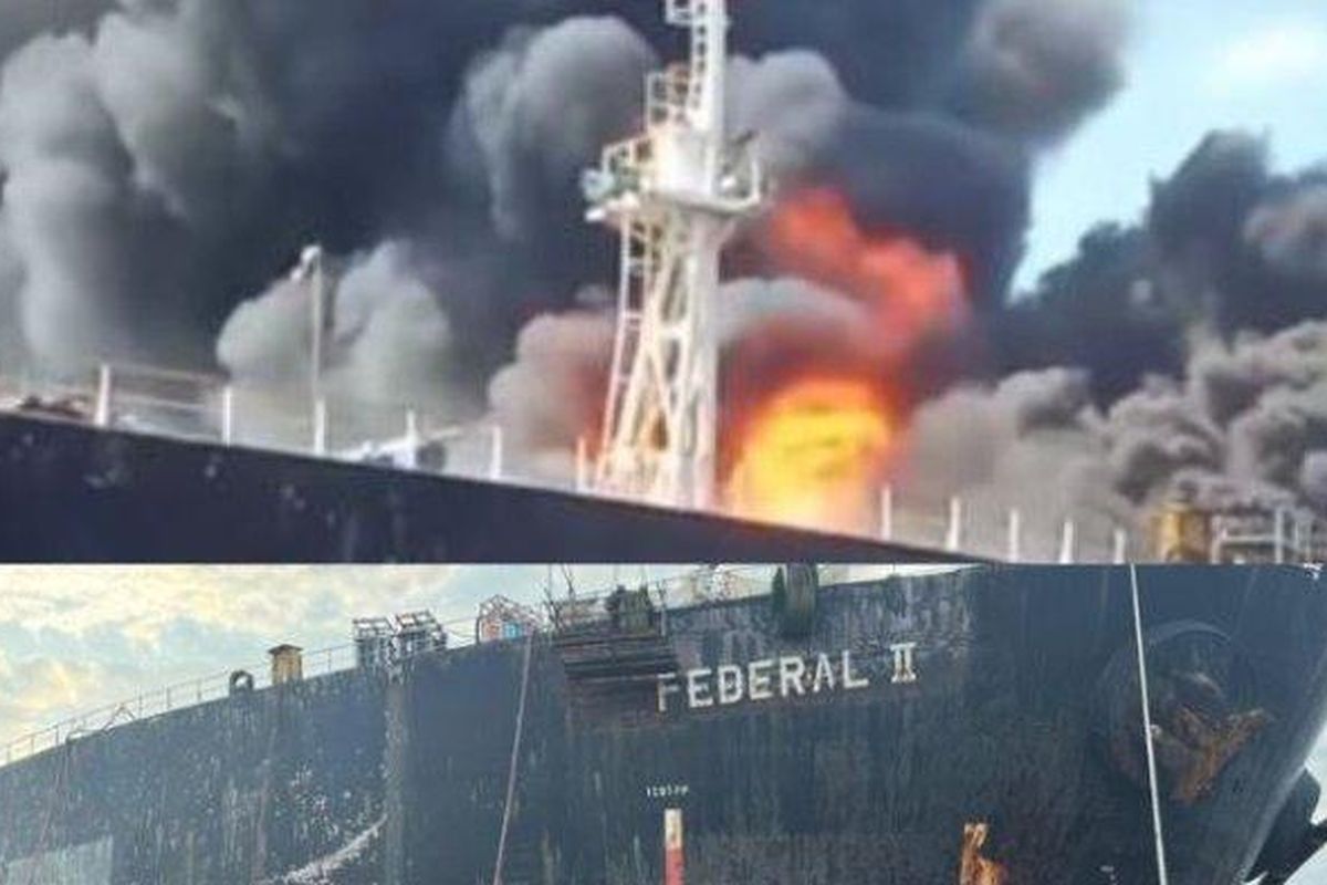 kebakaran kapal, kecelakaan kebakkramat, kapal tanker terbakar batam, kapal tanker meledak Batam, Kapal Tanker yang Pernah Meledak Juni Lalu Kembali Telan Korban, 10 Pekerja Tewas di Batam
