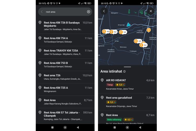 Google Maps, Waze, Lebaran 2025, cara cari rest area via Google Maps, Cara Cari Rest Area Terdekat di Google Maps dan Waze