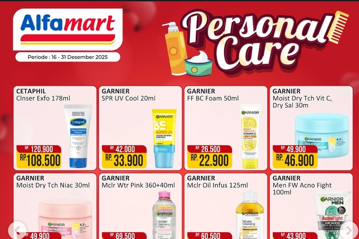 Alfamart, promo Alfamart, 24 Desember 2025, Promo Alfamart Hari Ini 24 Desember 2025, Cetaphil dan Produk Skincare Pesta Diskon, 1. Liburan Asyik Natal dan Tahun Baru (hingga 1 Januari 2026), 2. Promo Tebus Murah (hingga 31 Desember), 3. Personal Care (hingga 31 Desember), 4. Sarapan Hemat (hingga 31 Desember), 5. Snack Fair, 6. Dapur Year End Sale (hingga 31 Desember), 7. Paling Murah Sejagat (hingga 25 Desember), 8. Promo Tahun Baru (hingga 31 Desember), 9. Promo Minyak Goreng (hari ini terakhir)