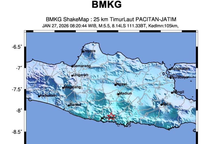 Gempa Bumi, Pacitan, gempa Pacitan, Update Gempa Pacitan Hari Ini, Penyebab, dan Daerah yang Merasakan