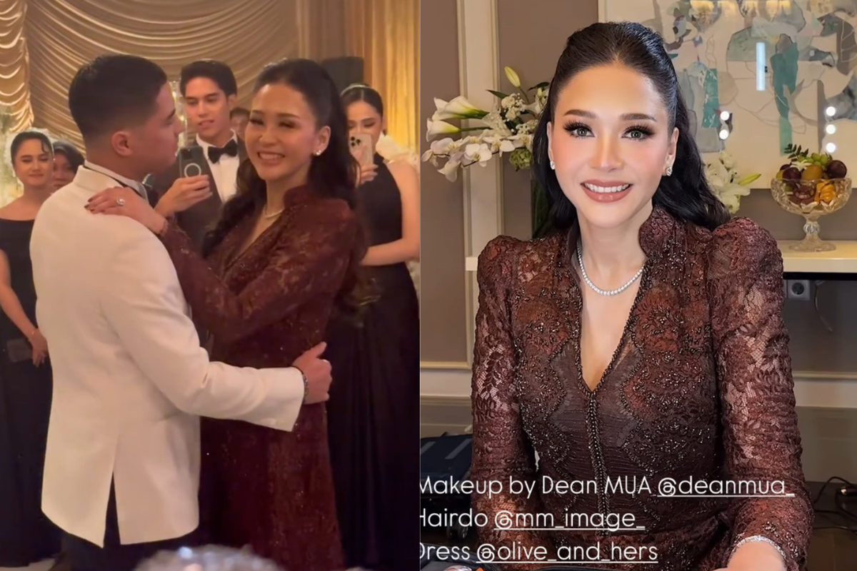 Maia Estianty, Baju Maia Estianty, pernikahan al ghazali dan alyssa daguise, pernikahan al ghazali kapan, intimate dinner al ghazaly dan alyssa, baju maia estianty, model baju maia estianty, Maia Estianty Dansa dengan Al Ghazali di Intimate Dinner Pernikahan, Anggun Berkebaya