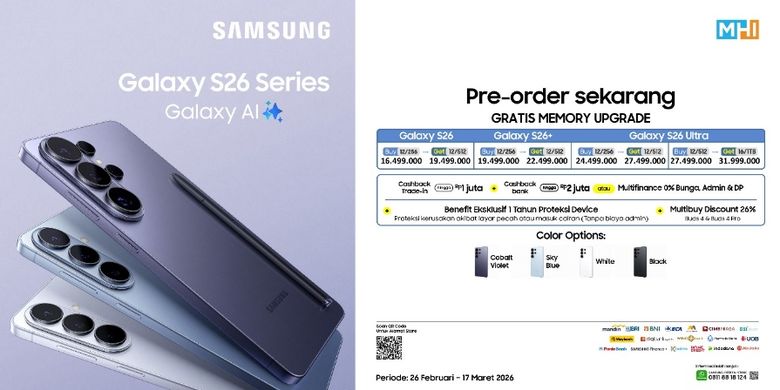 Samsung Galaxy S26 Series, Galaxy S26 Ultra, Hadir dengan World’s First Privacy Display, Pre-Order Samsung Galaxy S26 Series di MHI Dibuka