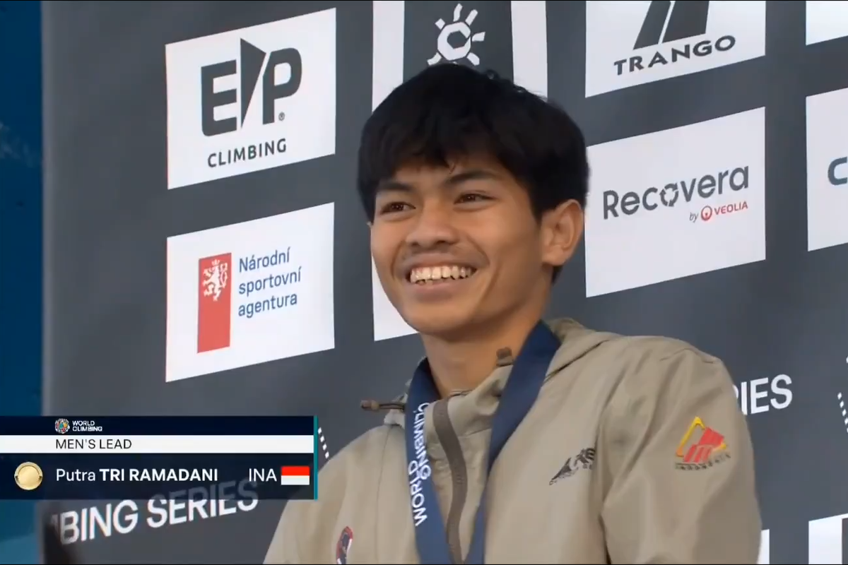 panjat tebing, Putra Tri Ramadani Ukir Sejarah, Indonesia Raih Emas Lead Pertama di World Climbing Series