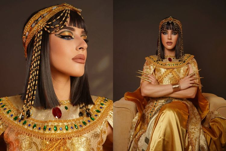 Tasya Farasya, Farra Jaidi, makeup Cleopatra, tasya farasya, tren tiktok 2025, makeup cleopatra, tren cleopatra, cleopatra makeup tiktok, tren makeup cleopatra, Tren Makeup Cleopatra Ramai di TikTok, Fokus pada Riasan Area Mata, 1. Cat eye dan simbol, 2. Fokus pada riasan di area mata, 3. Eyeliner tebal, 4. Lipstik berwarna gelap, 5. Pakai head piece