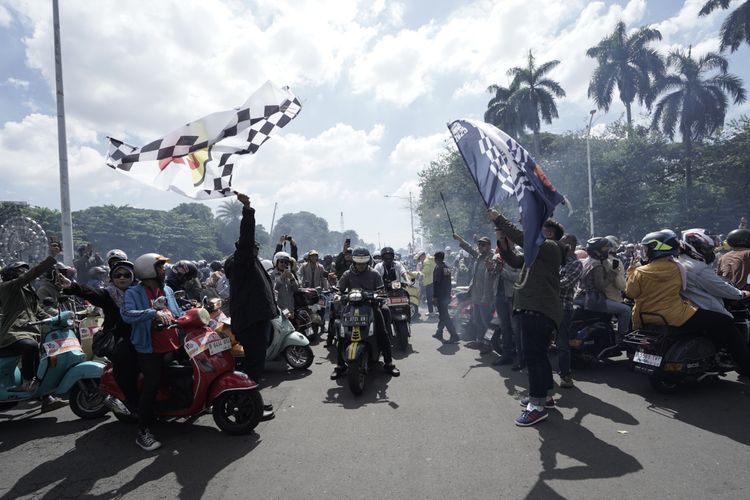 Jakarta Mods Mayday ke-15, Warriors Jakarta, Jakarta Mods Mayday, Vespa, May Day, Ribuan Scooterist Meriahkan Jakarta Mods Mayday ke-15