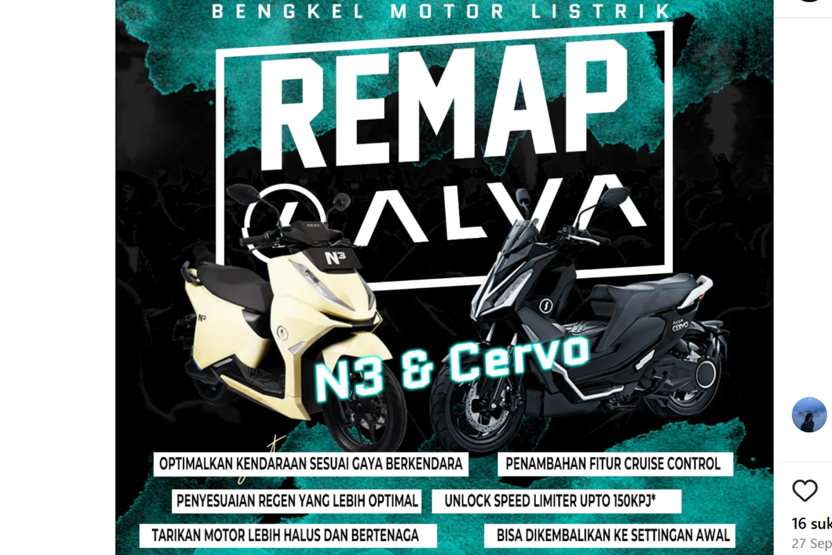 Alva Motorcycles, motor listrik, remap controller, Modifikasi motor, Tren Modifikasi Motor Listrik Alva: Apa yang Perlu Diketahui?