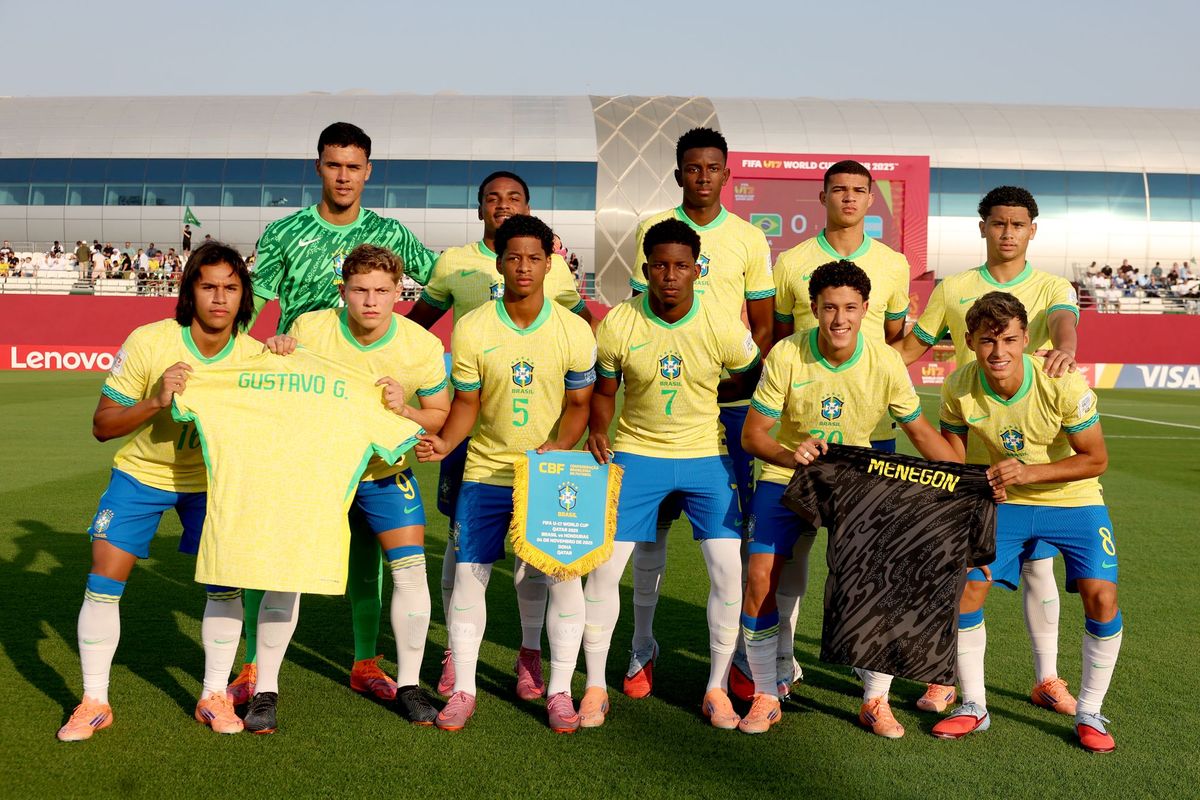 Timnas U17 Indonesia, Timnas Brasil U17, Piala Dunia U17 2025, Timnas U17 Indonesia vs Brasil, Nova Arianto, timnas u17 Indonesia, Piala Dunia U17 2025 qatar, Live Skor Timnas U17 Indonesia Vs Brasil 0-2: Putu Panji Cetak Gol Bunuh Diri