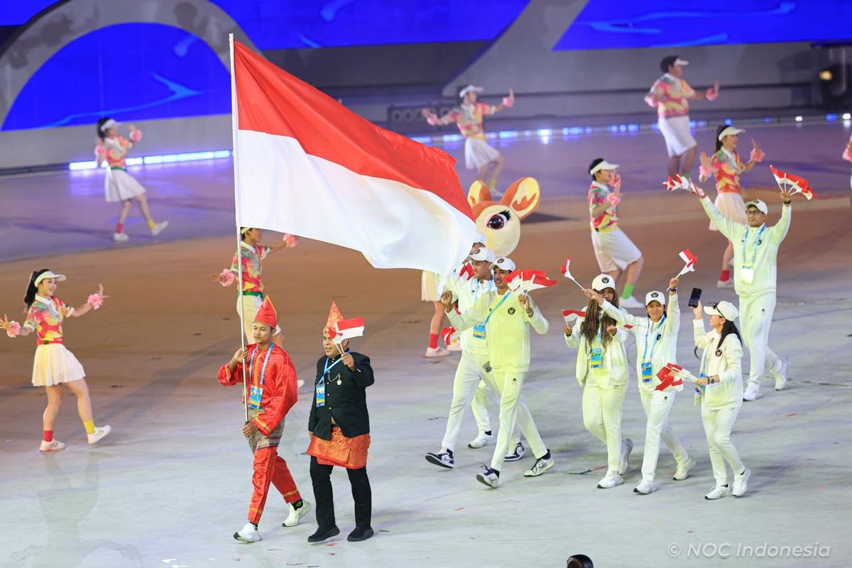 Asian Beach Games, voli pantai, basket 3x3, panjat tebing, Asian Beach Games 2026, Kontingen Indonesia Pamerkan Pakaian Adat Sumatera