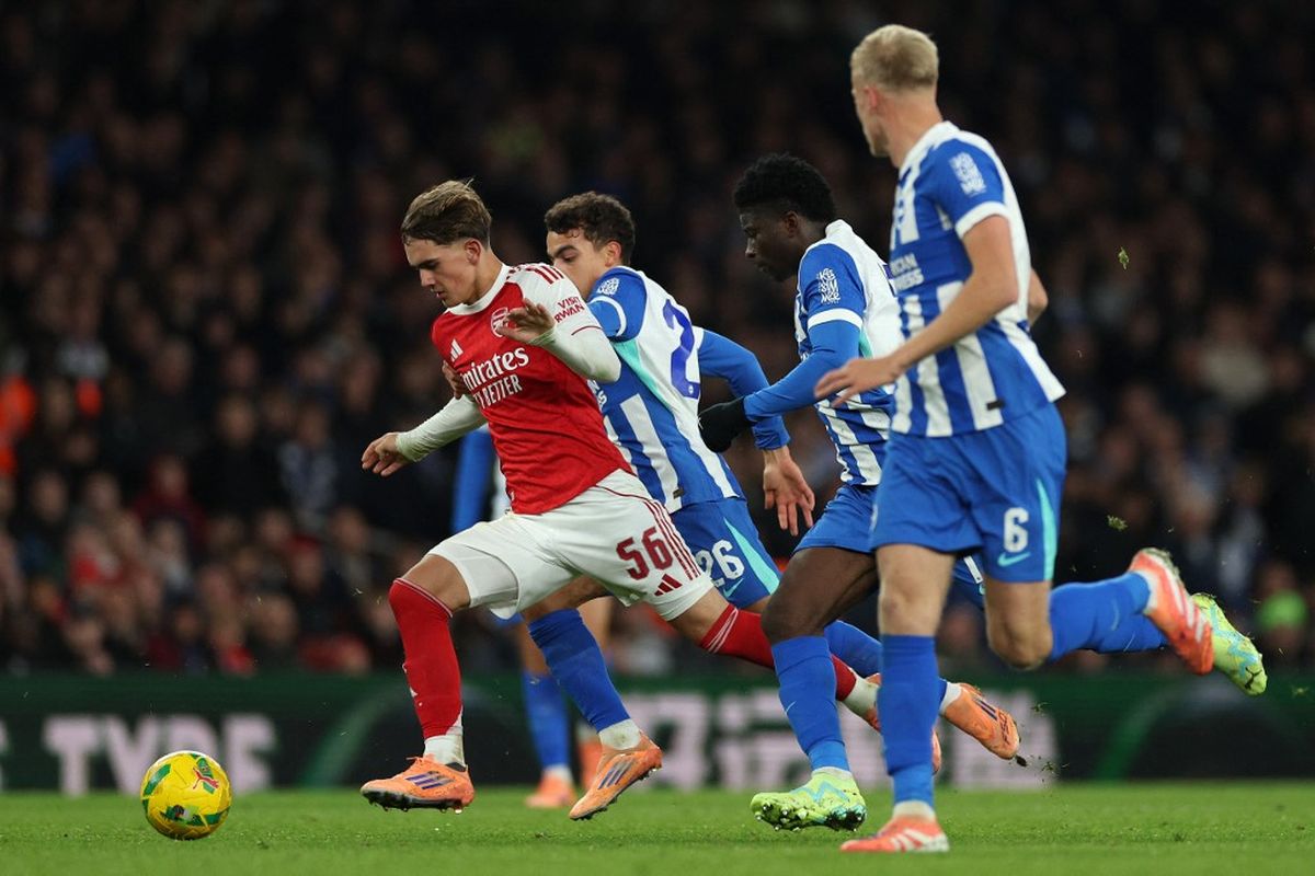 Arsenal, Piala Liga Inggris, Carabao Cup, Arsenal vs Brighton, hasil piala liga inggris, Max Dowman, Sejarah Bocah 15 Tahun Iringi Langkah Arsenal ke 8 Besar Carabao Cup