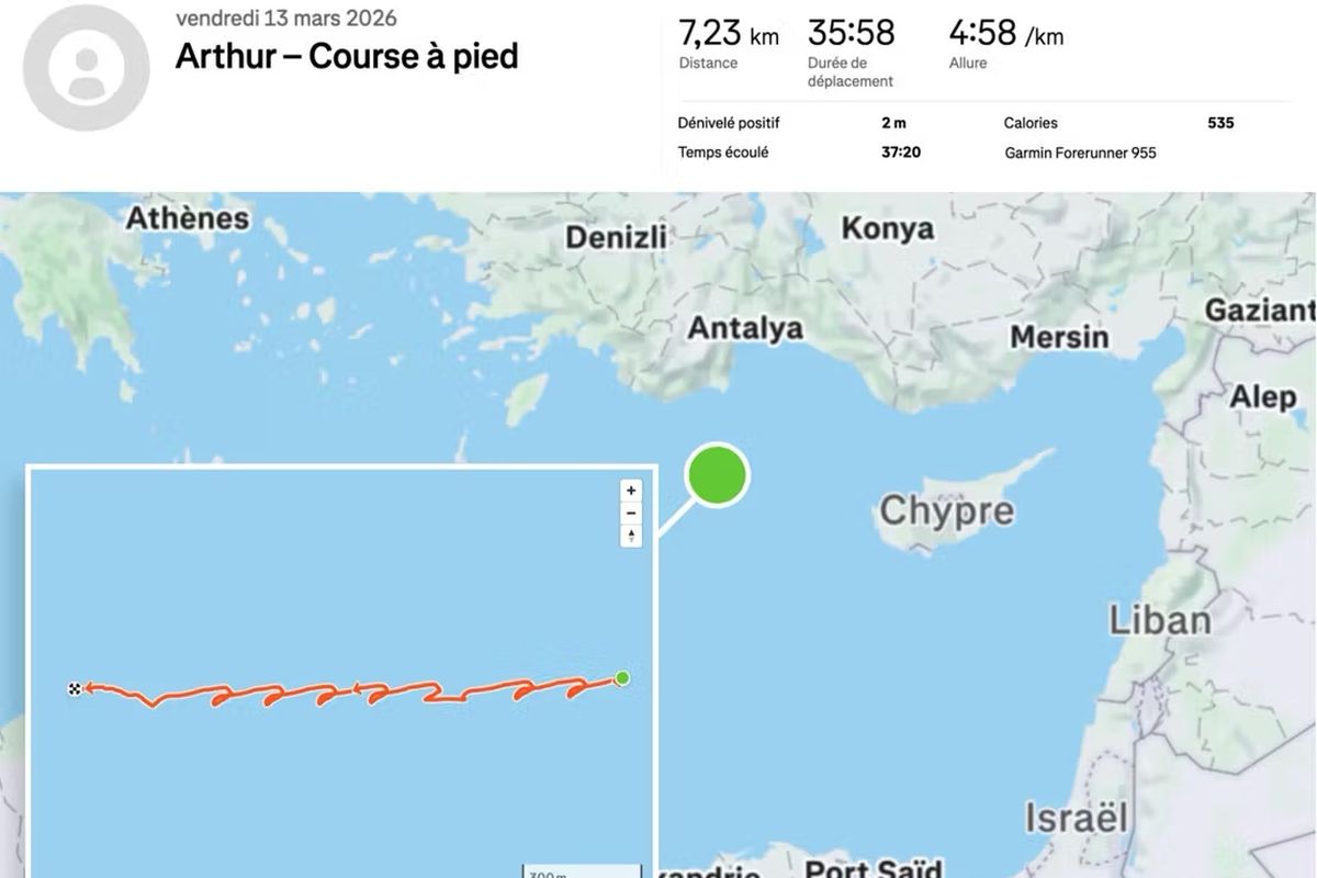 Perancis, Strava, kapal induk, Lokasi Kapal Induk Perancis Terungkap Gara-gara Kru Upload Strava