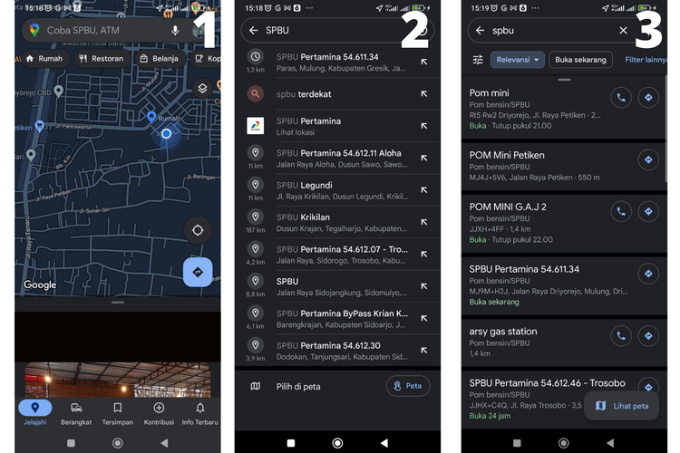 Google Maps, gmaps, mudik Lebaran 2025, Lebaran 2025, cara cari spbu terdekat di gmaps, Cara Cari SPBU Terdekat saat Mudik Lebaran 2025 via Google Maps