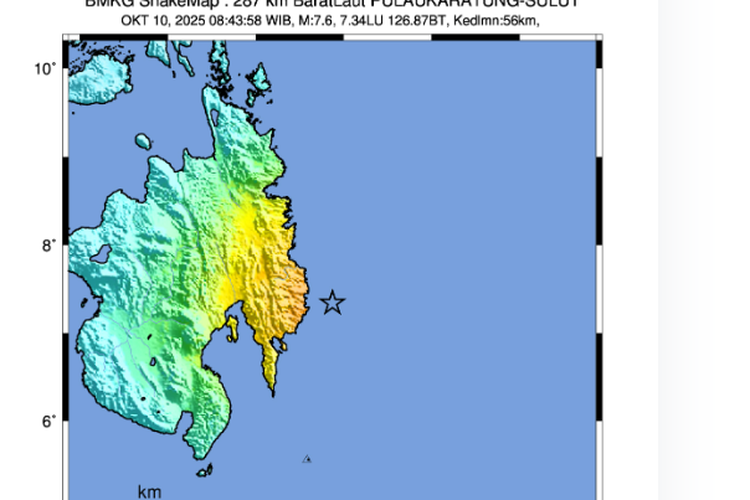 Sulawesi Utara, Talaud, gempa talaud, gempa Filipina, gempa filipina hari ini, tsunami talaud, tsunami talaud sulawesi utara, 5 Wilayah Indonesia Timur dengan Status Waspada Tsunami Usai Gempa M 7,6 di Laut Filipina
