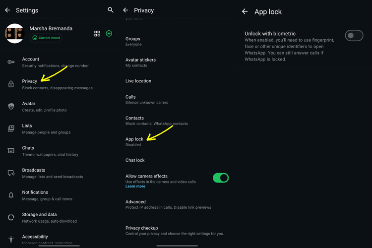 WhatsApp, Agar WA Tidak Mudah Di-hack, Aktifkan 6 Pengaturan Keamanan Ini, 1. Aktifkan verifikasi dua langkah , 2. Pakai kunci aplikasi , 3. Sembunyikan status "terakhir dilihat" dan "online", 4. Batasi siapa yang bisa menambahkan ke grup, 5. Periksa perangkat tertaut, 6. Aktifkan notifikasi keamanan