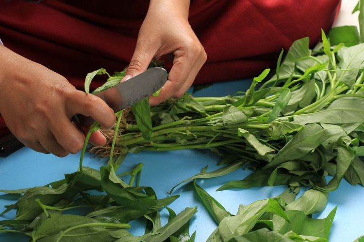 tumis kangkung, resep tumis kangkung terasi, tumis kangkung terasi, tumis kangkung tetap hijau, tumis kangkung tidak lembek, tumis kangkung renyah, Cara Masak Tumis Kangkung Terasi Agar Tetap Hijau dan Tidak Lembek