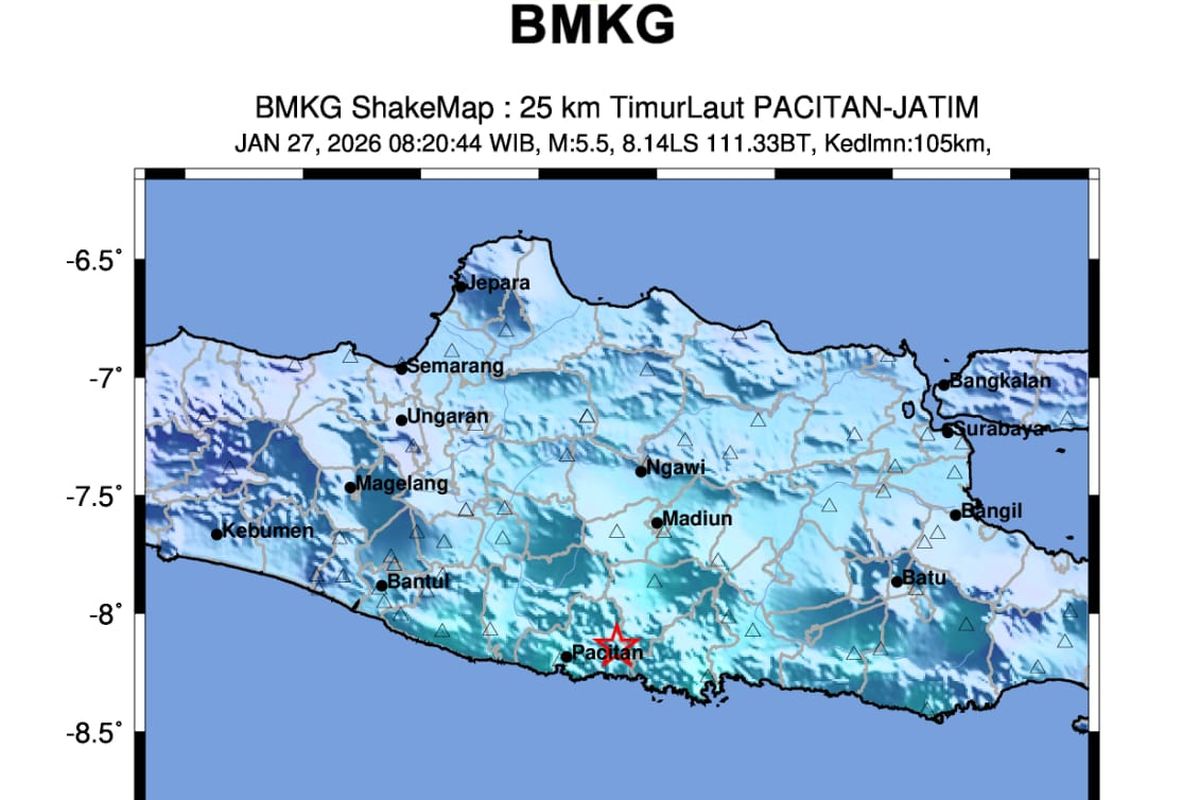 gempa, Pacitan, gempa Pacitan, Gempa Pacitan Hari Ini: Penyebab dan Daftar 21 Daerah yang Merasakan