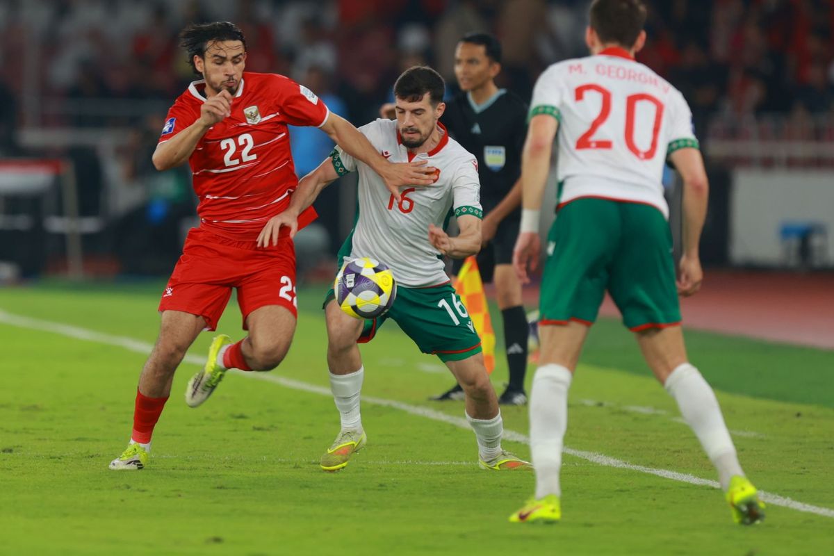 FIFA Series 2026, Timnas Indonesia, Emil Audero, Justin Hubner, Kevin Diks, penalti, LIVE Timnas Indonesia Vs Bulgaria 0-1: Penalti Petkov Taklukkan Emil Audero