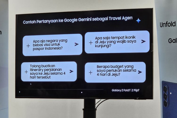 Samsung, Gemini AI, Galaxy Z Fold 7, Samsung Galaxy Z Fold 7, samsung z fold 7, gemini AI di samsung, Kreator Konten Dimas Ramadhan, Dulu Pusing Bikin Itinerary Sekarang Tinggal Chat Gemini AI