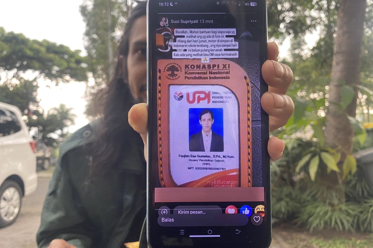 dosen UPI hilang, Faujian Esa Gumelar, dosen upi ditemukan, Hilang 7 Hari, Dosen UPI Faujian Esa Gumilar Ditemukan, Tidak Terkait Demo