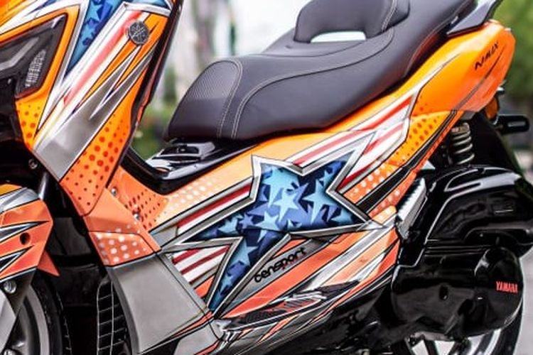 modifikasi, Yamaha, Nmax Turbo, helm, Amerika, Supersport, sporty, amerika, SuperSport, yamaha, Sporty, NMAX Turbo, Nmax Turbo Berbalut Livery Helm DiSalvo, Kentau Aura Balap