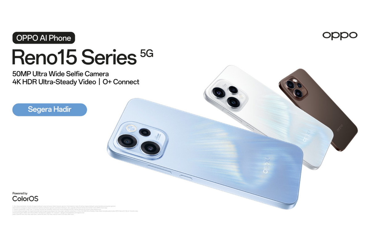 Oppo, Oppo Reno 15 Series, Pre-order Oppo Reno 15 Series di Indonesia Dibuka, Cukup Bayar Rp 200.000