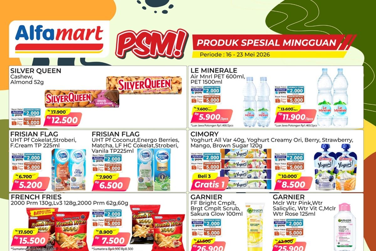 promo Alfamart, Promo JSM, Promo JSM Alfamart Hari Ini 13 Juni 2026, Minuman Berbagai Merek Beli 1 Gratis 1, Promo JSM (12-14 Juni 2026), Liquid milk fair (1-15 Juni 2026), Alfamart telur (12-14 Juni 2026), Murah banget (12-18 Juni 2026), Frozen food (1-16 Juni 2026), Serba gratis (12-14 Juni 2026)