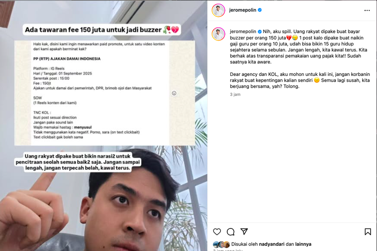 buzzer, Jerome Polin, buzzer politik, jerome poline buzzer, buzzer 150 juta, jerope 150 juta, Jerome Polin Blak-blakan Tolak Tawaran Jadi Buzzer Rp150 Juta, Bongkar Praktik ke Publik