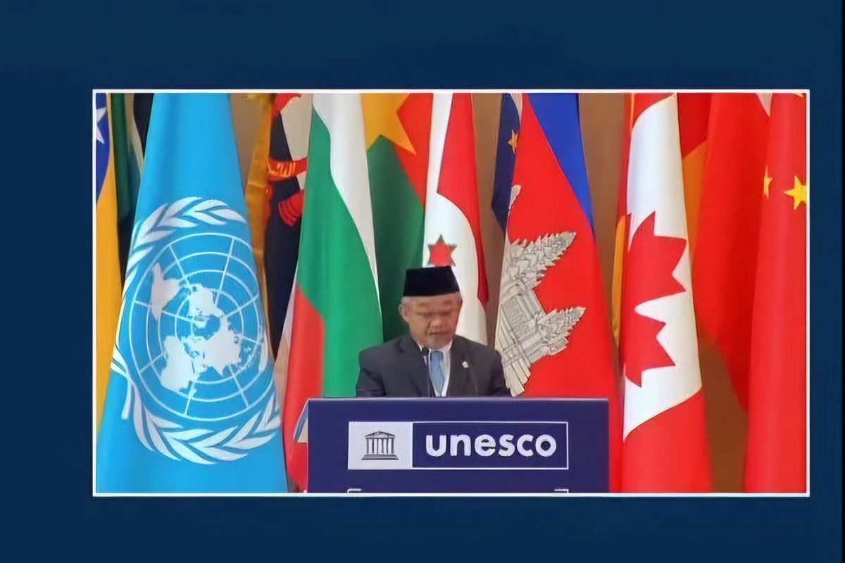 Mendikdasmen, bahasa Indonesia, UNESCO, Sidang Umum UNESCO, Bahasa Indonesia, bahasa Indonesia di Sidang Umum UNESCO, Abdul Mu’ti, Pertama Kalinya, Bahasa Indonesia Digunakan dalam Pidato Sidang Umum UNESCO