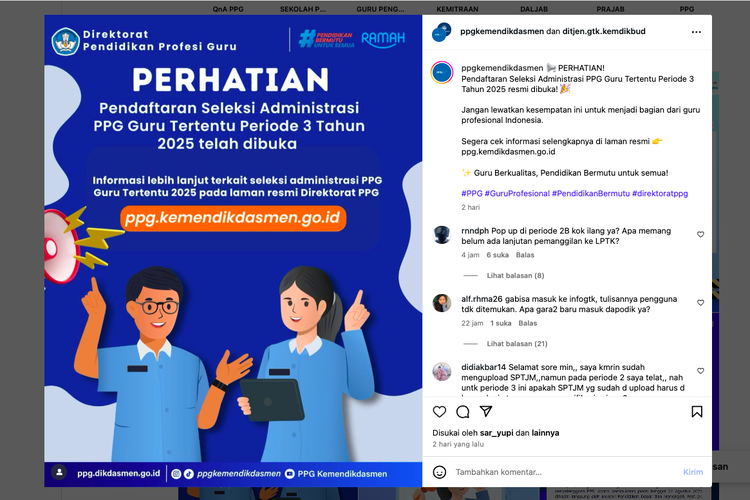 Abdul Mu'ti, Pendidikan Profesi Guru, Kemendikdasmen, PPG 2025, Kemendikdasmen Buka Seleksi PPG Calon Guru 2025, Cek Syarat dan Cara Daftarnya