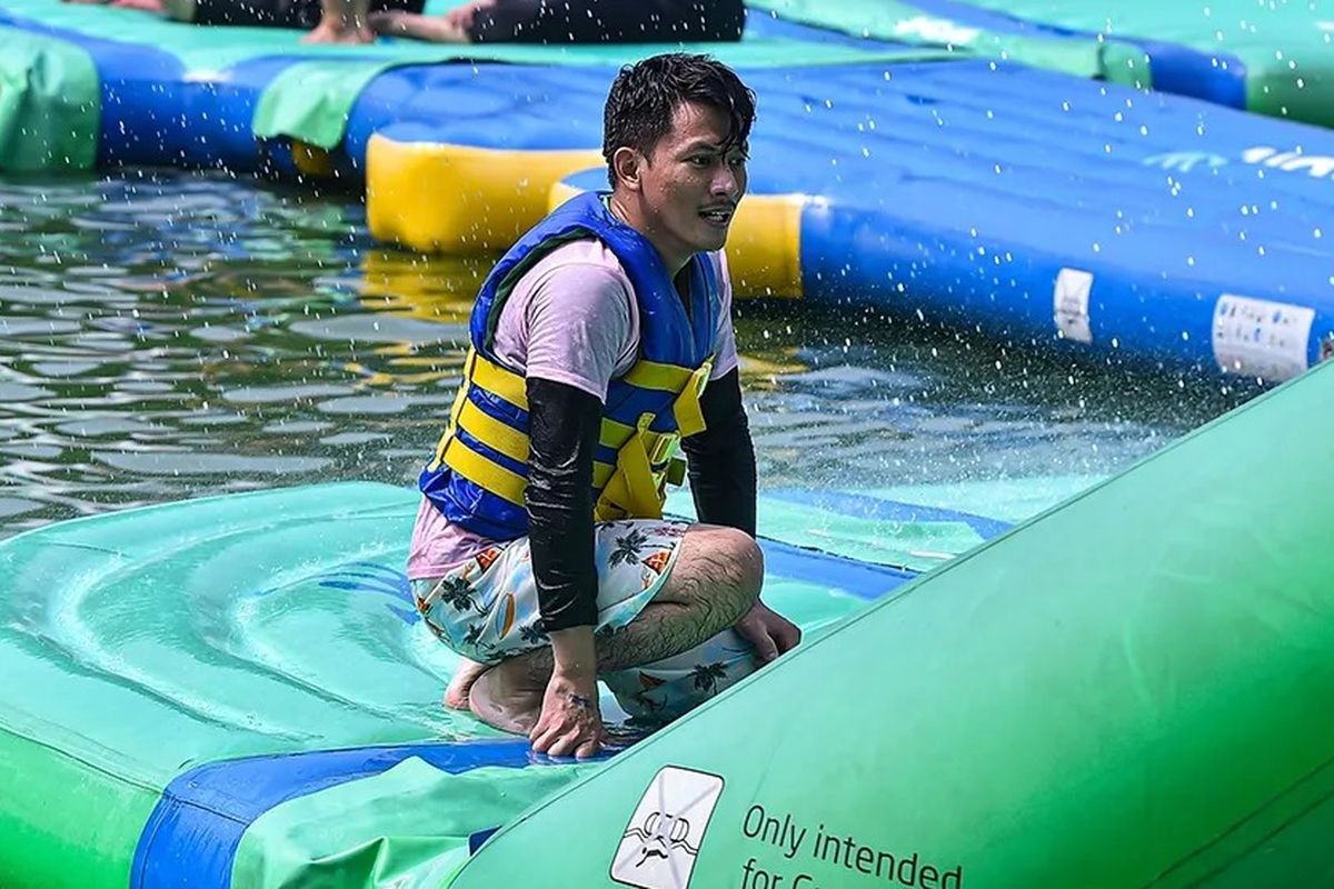 bogor aquagame watergame, wahana air bogor, wisata air seru di bogor, watergame anak bogor, Bogor Aquagame, Watergame di Atas Danau