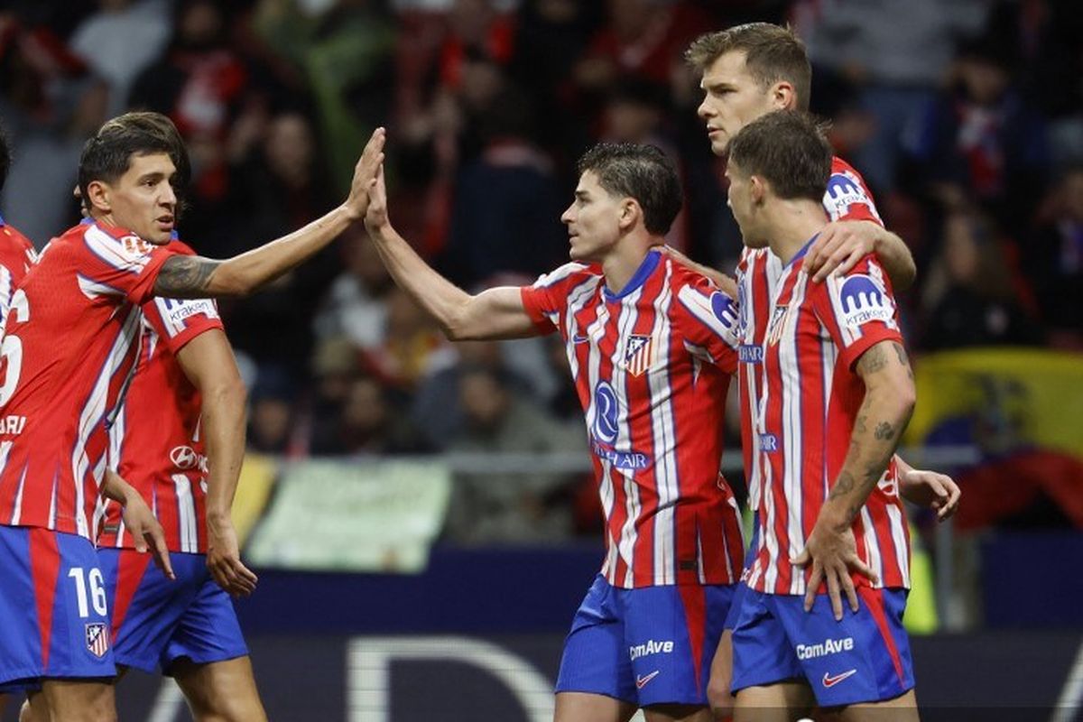 Atletico Madrid, Valladolid, Liga Spanyol, Julian Alvarez, Atletico Madrid vs Valladolid, liga spanyol, Hasil Atletico Madrid Vs Real Valladolid 4-2: Julian Alvarez Bikin 2 Gol Penalti