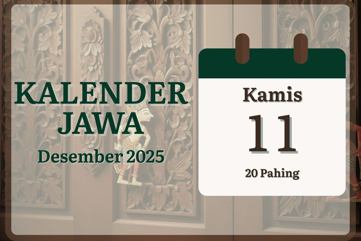 Weton, Kalender Jawa, Kamis Pahing, kamis pahing, kalender jawa, kalender jawa hari ini, Kalender Jawa 11 Desember 2025, Cek Pasaran dan Arti Weton Hari Ini