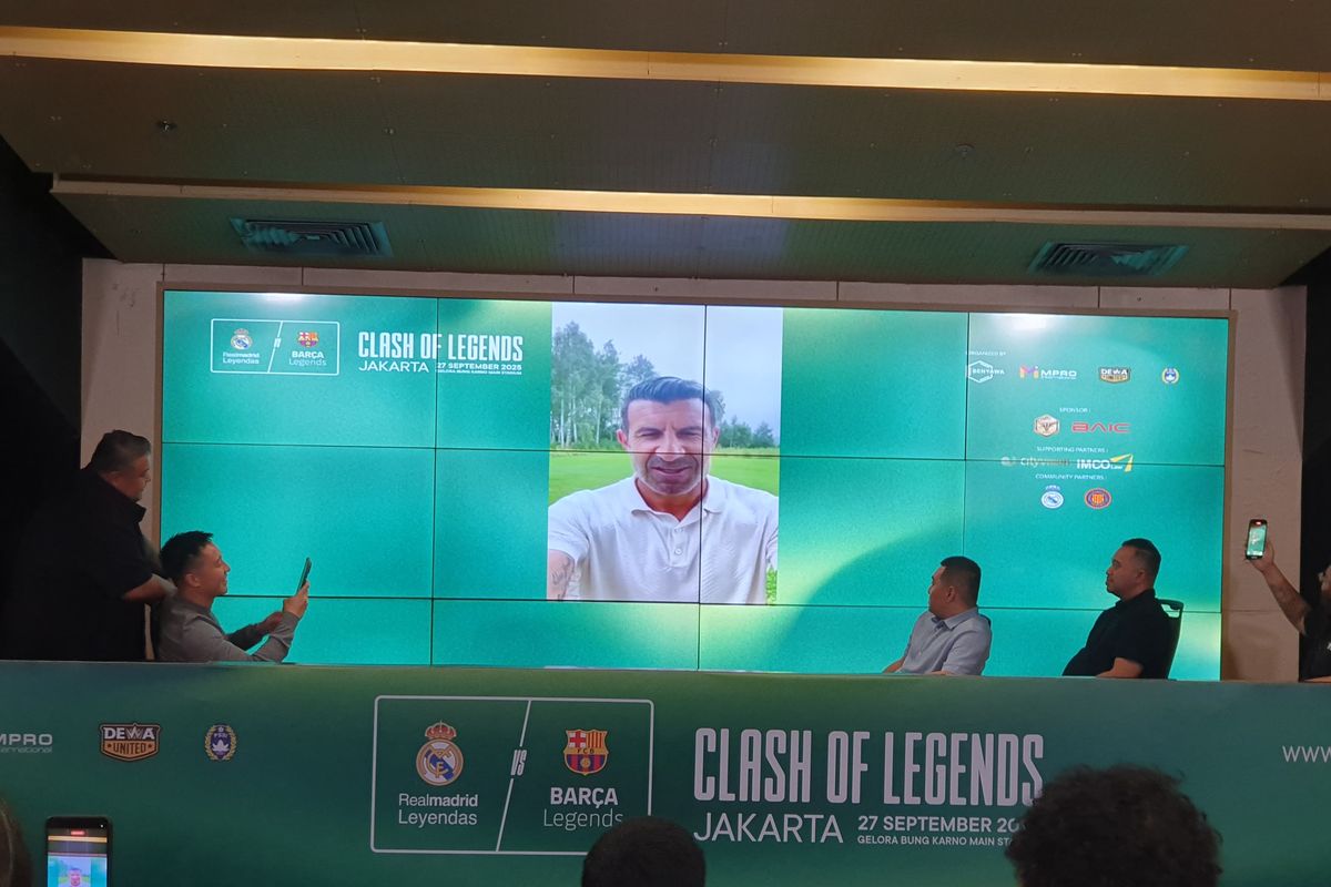 Barcelona, Real Madrid, El Clasico, Luis Milla, Carles Puyol, Luis Figo, Clash of Legends, legenda real madrid vs barcelona, eks pelatih timnas indonesia, Laga Clash of Legends Real Madrid Vs Barcelona Resmi Ditunda