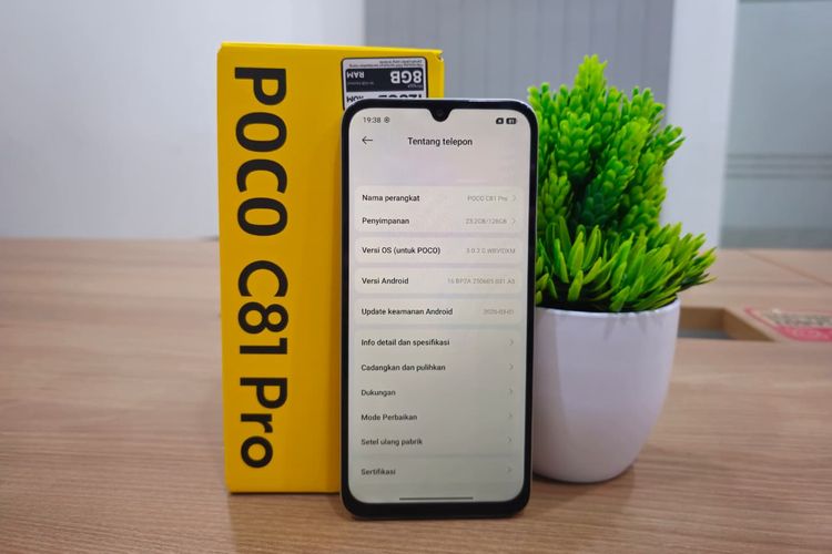 Poco C81 Pro, Menggenggam Poco C81 Pro, HP Rp 1 Jutaan dengan Baterai Jumbo, Layar LCD 120 Hz, Desain "percaya diri", Isi kotak kemasan, Spesifikasi Poco C81 Pro dan harganya