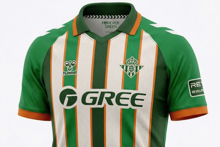 Real Betis, jersey, Rayo Vallecano, Real Betis Luncurkan Jersey Unik Edisi Terbatas Berbahan Dasar Jeruk