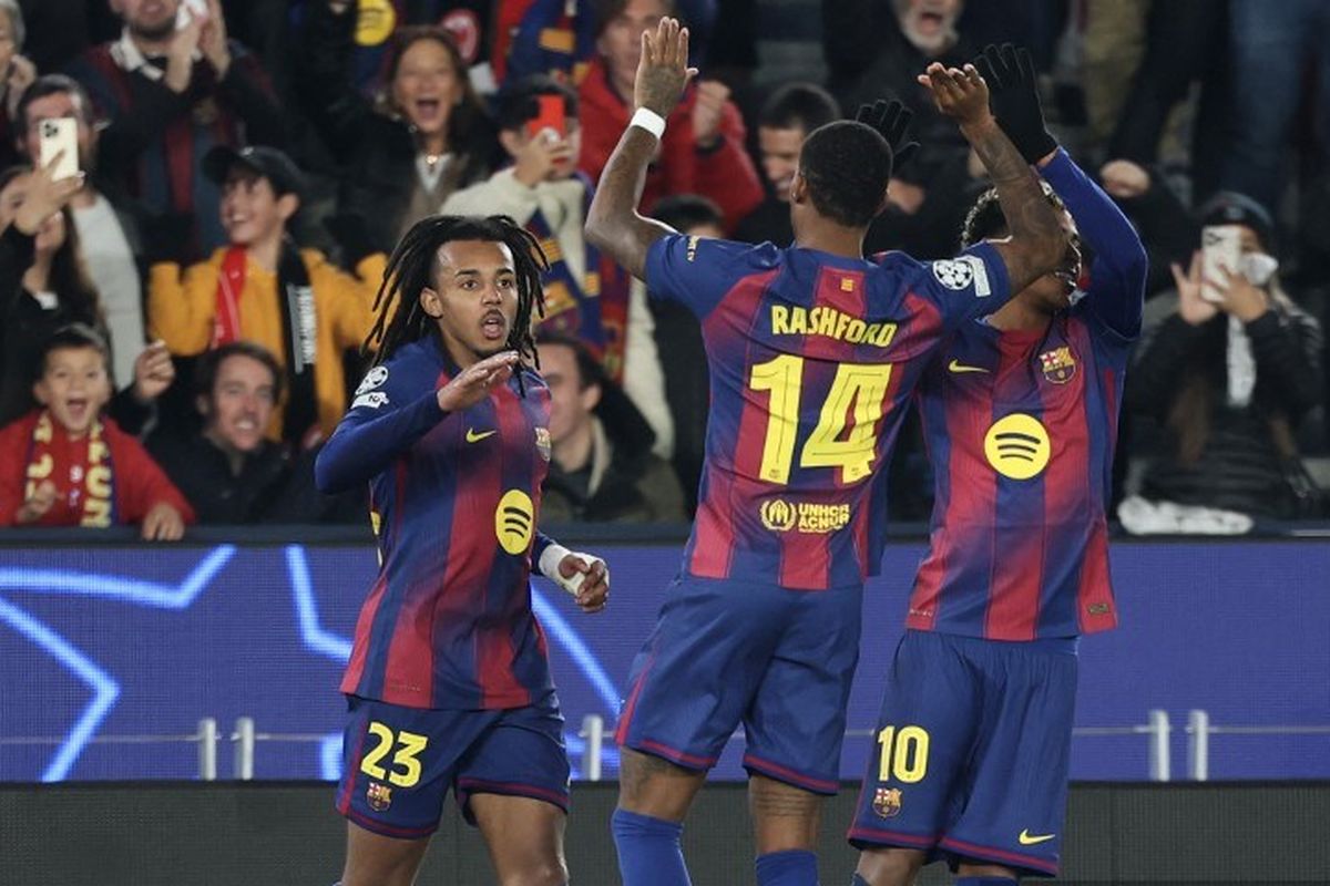 Liga Champions, Barcelona, Frankfurt, Eintracht Frankfurt, Jules Kounde, liga champions, Hasil Liga Champions, Barcelona vs Eintracht Frankfurt, Liga Champion, Barcelona vs Frankfurt, Hasil Liga Champion, Hasil Barcelona Vs Frankfurt 2-1: Kepala Emas Kounde, Barca Berjaya