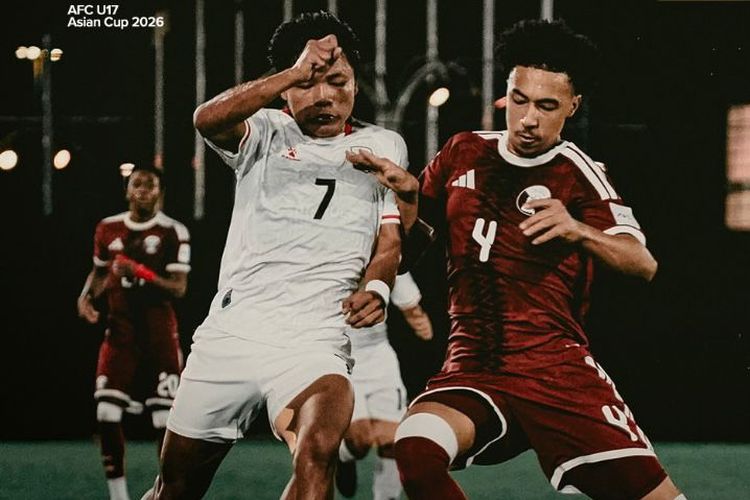 Timnas U17 Indonesia, Qatar, Timnas U17 Indonesia vs Qatar, Amrmohamed Ezzat, Piala Asia U17 2026, AFC Sanksi Pemain Qatar Usai Pukul Bek Timnas U17 Indonesia