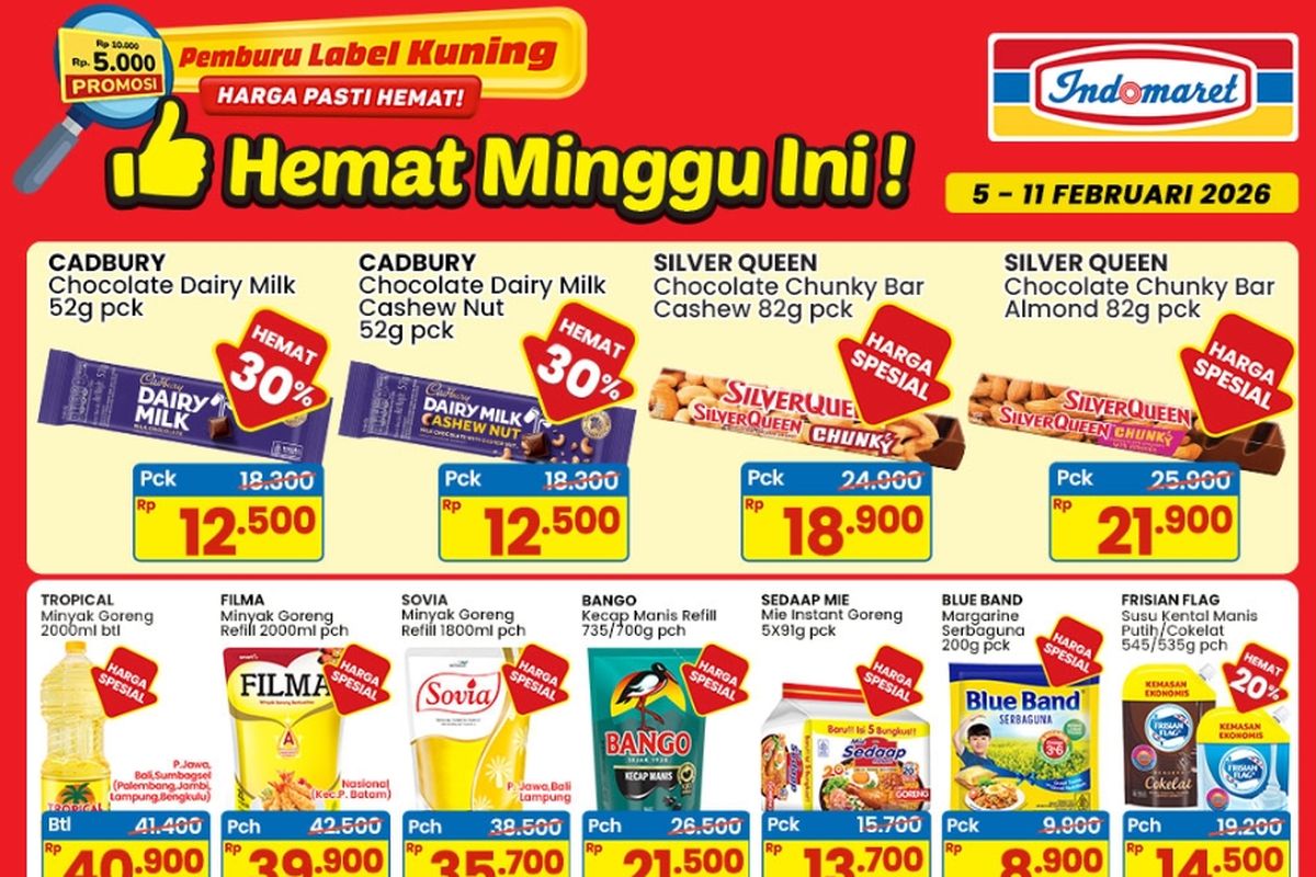 promo Indomaret hari ini, Promo Indomaret Hari Ini 6 Februari 2026, Makanan Harga Miring, Promo spesial menyambut Ramadhan, Snack untuk yang tersayang, Promo Susu dan Perlengkapan Balita, Terus heboh