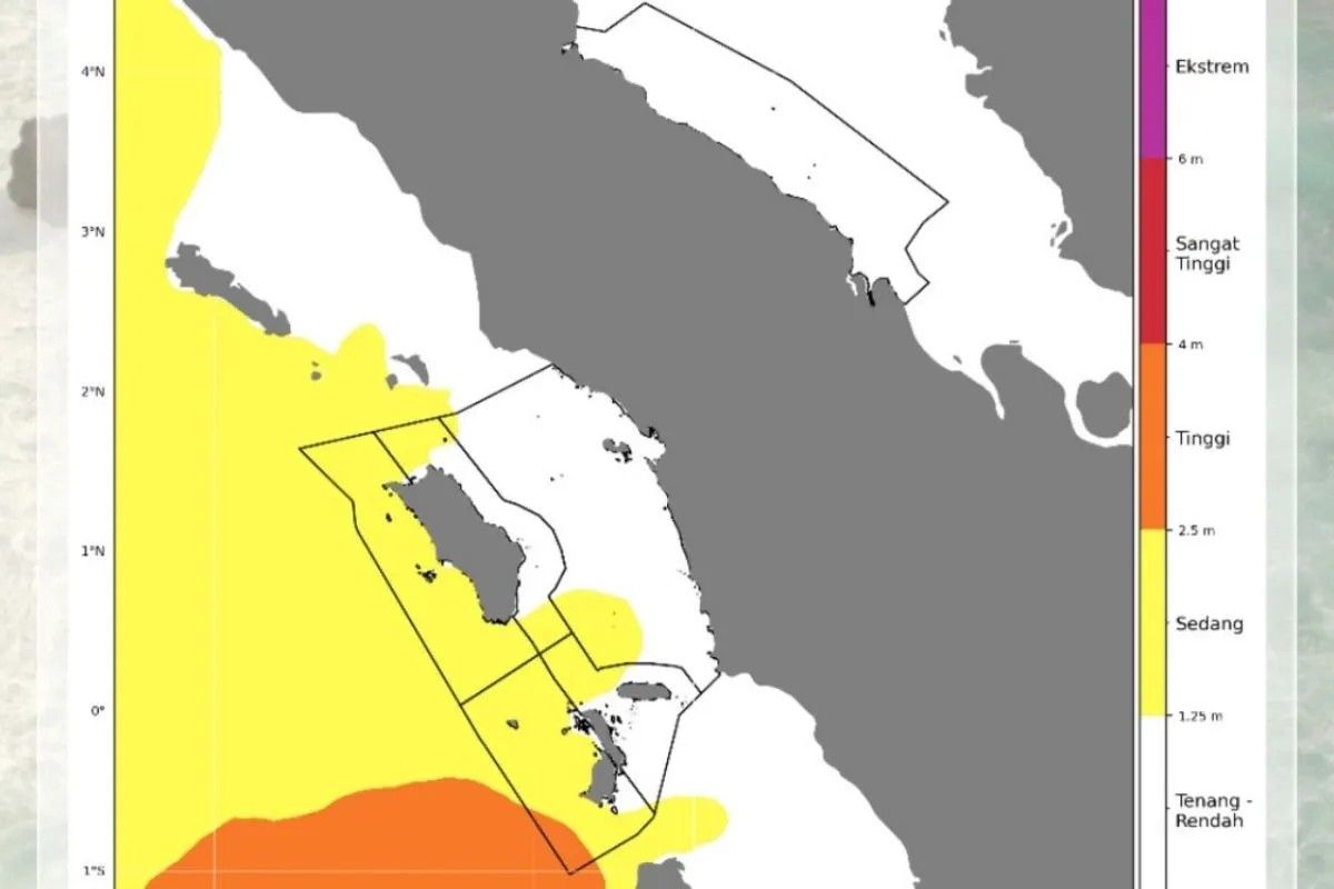 BMKG, gelombang laut, Sumatera Utara, Kepulauan Nias, gelombang tinggi, Sumatera utara, perairan Sumut, BMKG Peringatkan Gelombang 4 Meter di Perairan Sumut 10-12 Desember