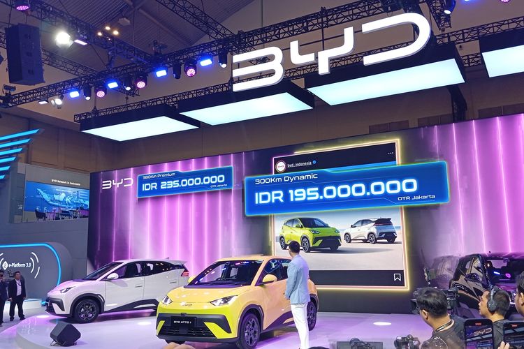 BYD Atto 1, Menteri Perindustrian, mobil listrik murah, menteri perindustrian, GIIAS 2025, Menteri Agus Gumiwang Terkejut dengan Harga BYD Atto 1