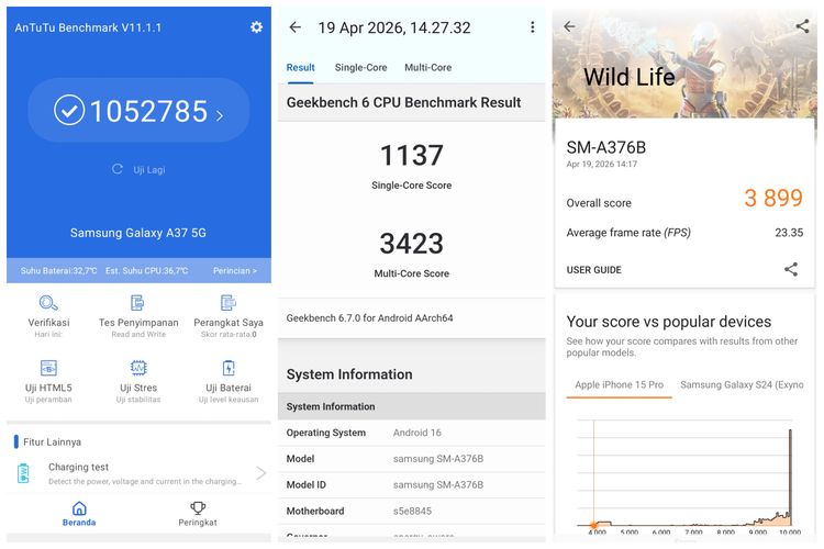 main game, Samsung, benchmark, Galaxy A37 5G, Samsung Galaxy A37 5G, Saya Coba Main 3 Game Populer di Samsung A37 5G, Begini Hasilnya