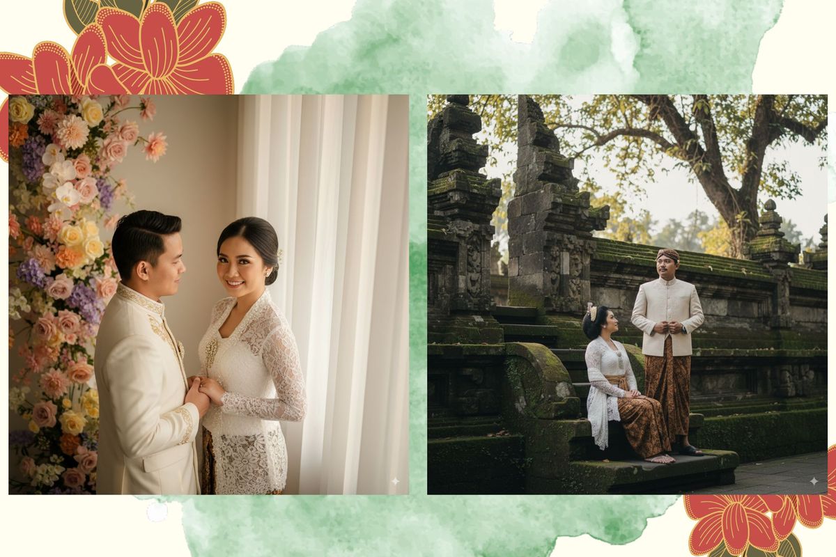Gemini AI, prompt gemini AI, prompt edit foto gemini ai, 10 Prompt Gemini AI untuk Edit Foto Prewed dengan Baju Adat Jawa dan Kebaya Ala Fotografer Profesional