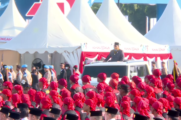 Presiden Republik Indonesia, Prabowo Subianto, Polri, prabowo subianto, presiden republik indonesia, HUT Ke-79 Bhayangkara, HUT ke-79 Bhayangkara Meriah di Monas, Padahal Prabowo Pernah Minta Polri Kurangi Seremoni