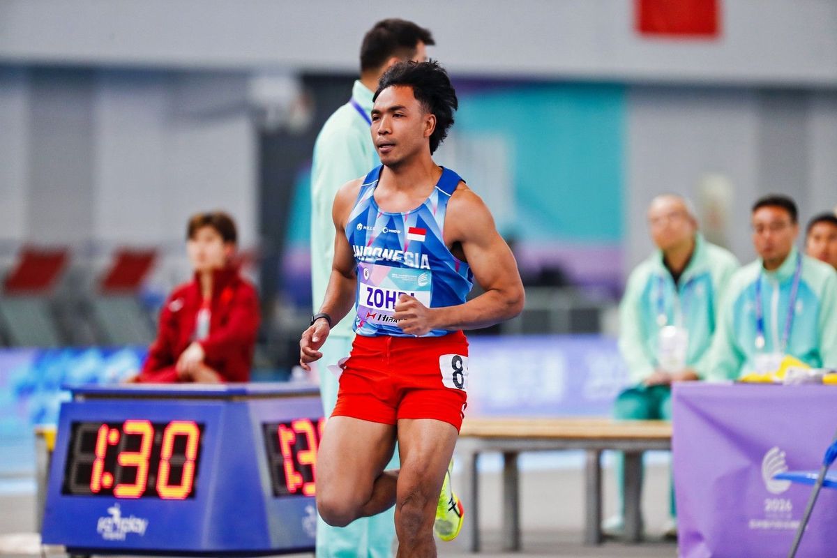 Lalu Muhammad Zohri, PASI, atletik, Lalu Muhammad Zohri dan Atlet Indonesia Tampil Gemilang di Asian Indoor Athletics Championships 2026