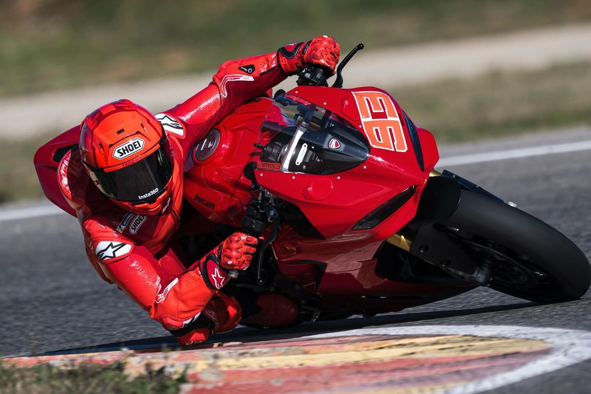 Ducati, Marc Marquez Latihan Lagi Pakai Ducati Panigale V2