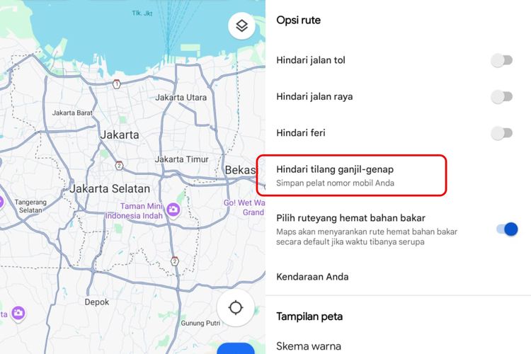 ganjil genap, Google Maps, ganjil genap Jakarta, ganjil genap jakarta, gage, cek ganjil genap lewat hp, Begini Cara Cek Rute Ganjil Genap Jakarta Pakai Google Maps