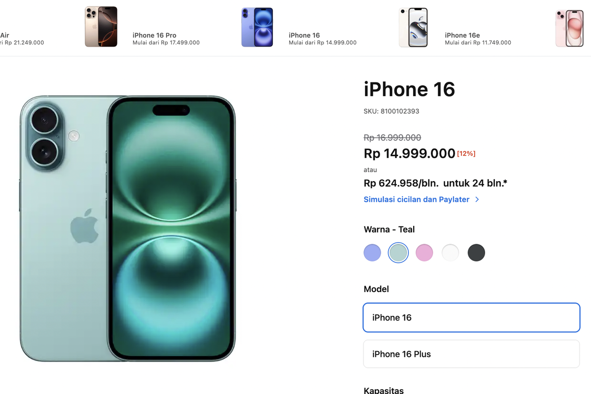 daftar harga iPhone, Update Harga iPhone di iBox 17 Desember 2025, iPhone 16 Dijual Murah, 1. Harga iPhone 17 series, 2. Harga iPhone Air, 3. Harga iPhone 16 Series, 4. Harga iPhone 15 series