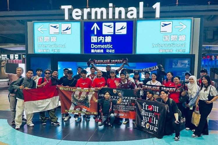 suporter, timnas Indonesia, Kualifikasi Piala Dunia 2026 Zona Asia, timnas indonesia, Jepang vs Indonesia, Demi Merah Putih, Kisah Perjuangan Anggota Garuda Japan di Negeri Sakura