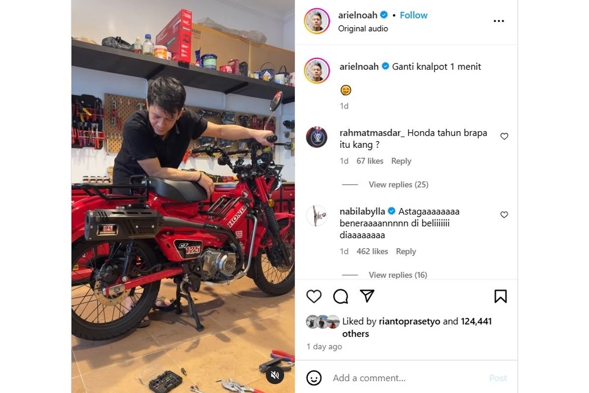 Ariel Noah, knalpot, Honda CT125, Yoshimura, Knalpot, Ariel NOAH, modifikasi, Ariel Noah Ganti Knalpot Honda CT125, Harganya Rp 19 Jutaan