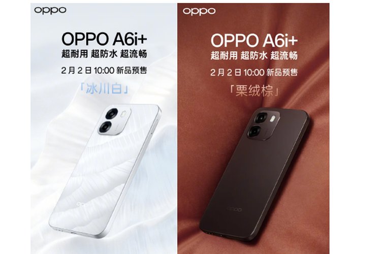 Oppo, Oppo A6v, Oppo A6i Plus, Oppo A6i Plus dan Oppo A6v Rilis, Beda Kapasitas Baterai, Spek Inti Mirip