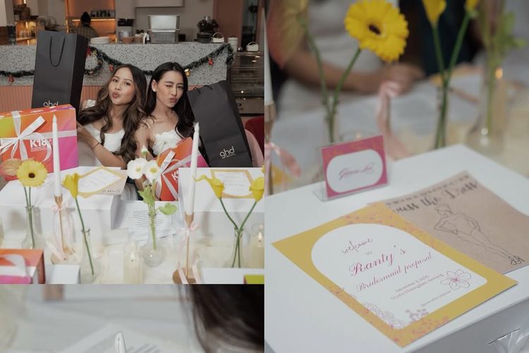 souvenir bridesmaid, Ranty Maria, Intip 10 Isi Souvenir Bridesmaid Ranty Maria, dari Pajamas hingga Hair Styler, 1. Pajamas, 2. Tas tangan bernuansa netral, 3. Sunscreen dan lip serum, 4. Kipas mini yang praktis, 5. Hair brush untuk perawatan rambut, 6. Produk perawatan rambut, 7. Hair styler premium, 8. Lensa kontak, 9. Gelang charms dengan sentuhan personal, 10. Love letter personal